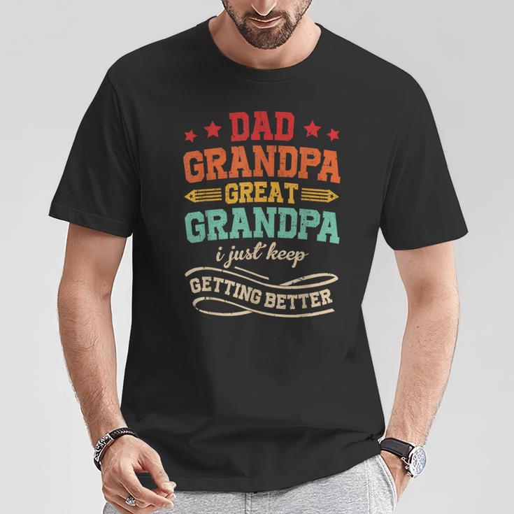 Vintage Great Grandpa For Fathers Day Dad Papa Grandpa T-Shirt Unique Gifts