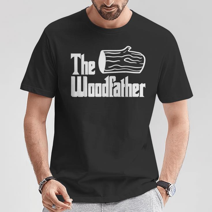 The Woodfather Fathers Day Woodworker Carpenter Dad T-Shirt Unique Gifts