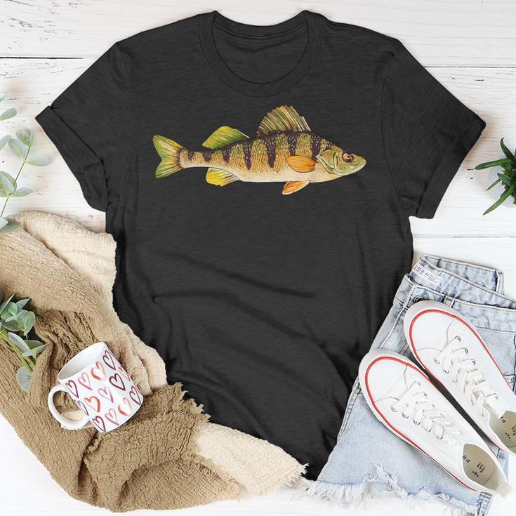 Yellow Perch Fishing Freshwater Fish Angler T-Shirt Unique Gifts