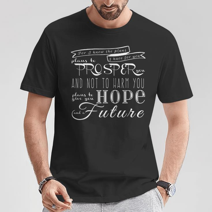 Future Hope Graduation Christian Bible Verse T-Shirt Unique Gifts