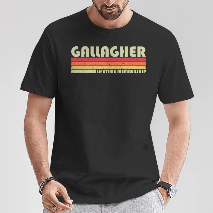 Gallagher Surname Retro Vintage 90S Birthday Reunion T-Shirt Unique Gifts