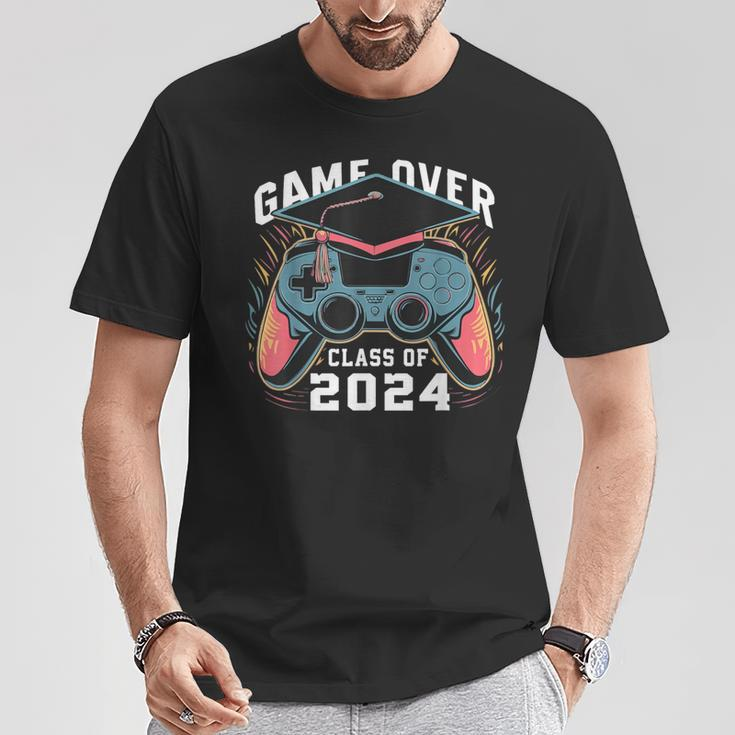 Game Over Class Of 2024 Gaming Graduation Gamer Senior T-Shirt Unique Gifts