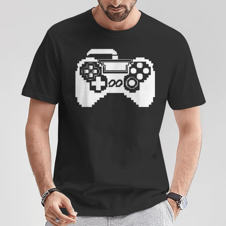 Game Controller Pixel Grafik Gamer Pc Spiele T-Shirt Lustige Geschenke
