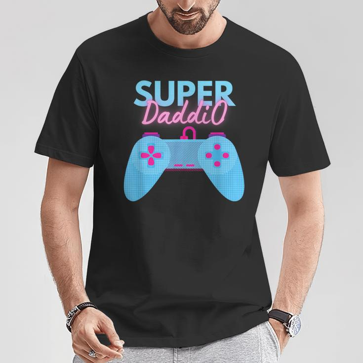 Gamer Dad Super Daddio Father's Day T-Shirt Funny Gifts