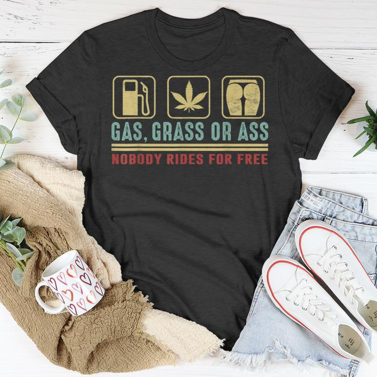 Gas Grass Or Ass Nobody Rides For Free T-Shirt Unique Gifts