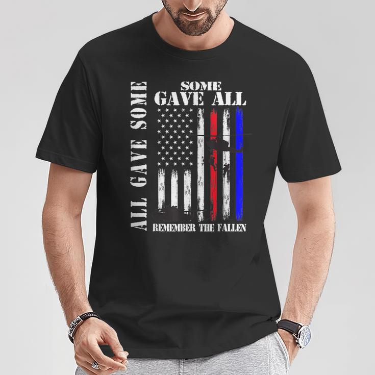 All Gave Some Some Gave All Flag Veteran Memorial Day Family T-Shirt Unique Gifts