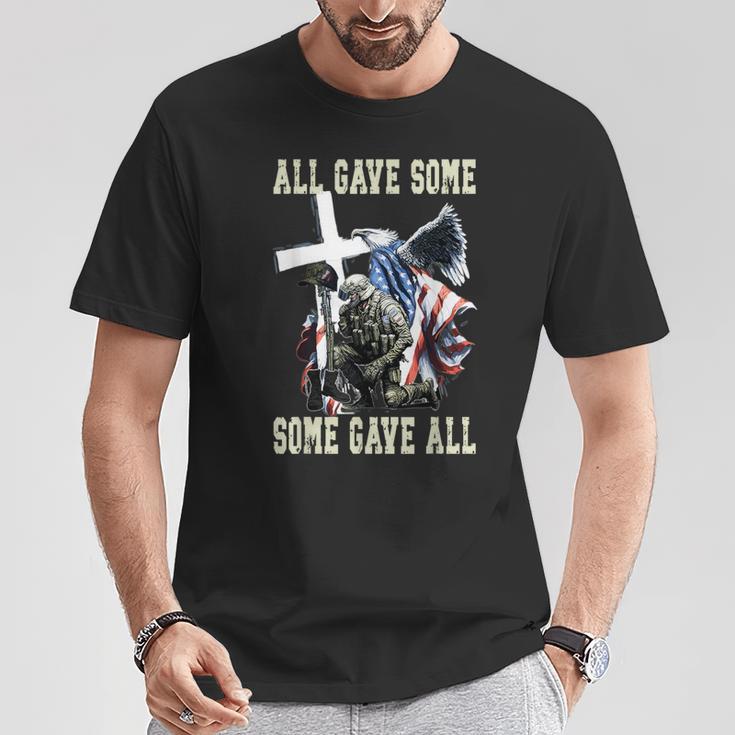 All Gave Some Some Gave All Us Flag Soldier Memorial Day T-Shirt Unique Gifts