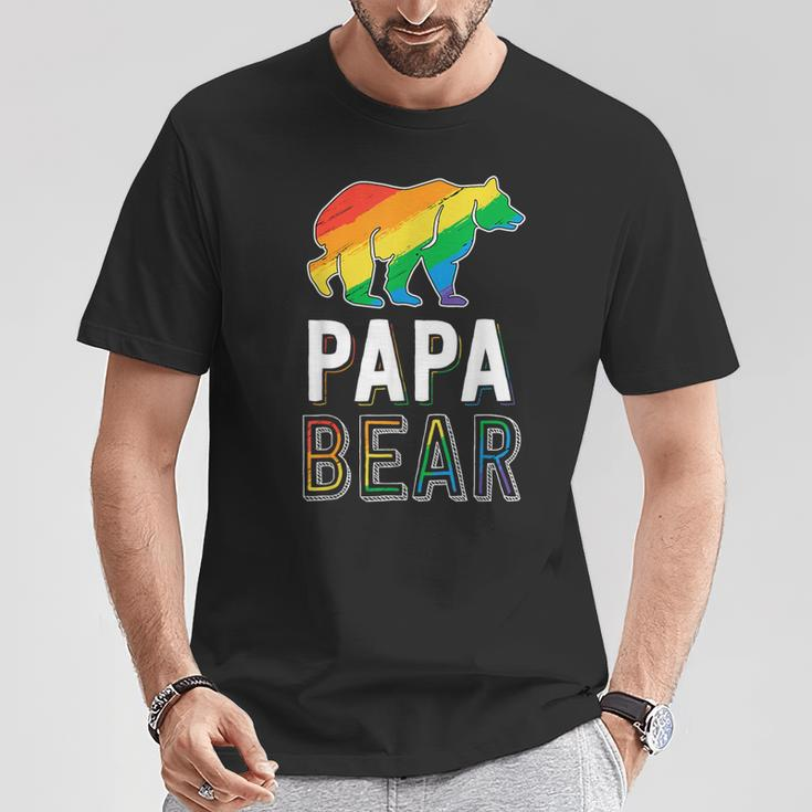Gay Papa Bear Proud Dad Lgbtq Parent Lgbt Father T-Shirt Unique Gifts