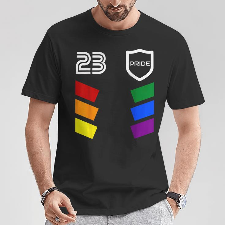 Gay Pride 2023 Retro Soccer Fan Jersey Lgbt T-Shirt Unique Gifts