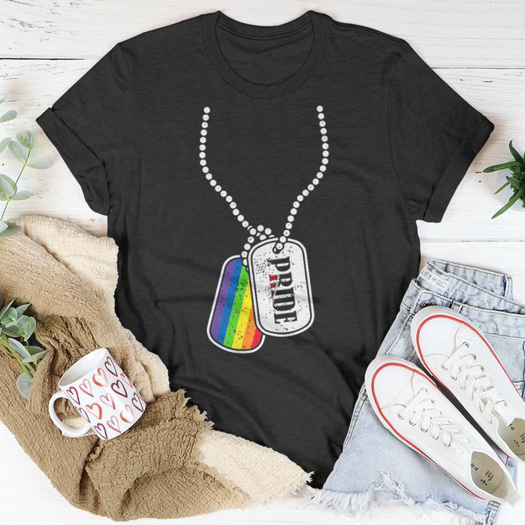 Gay Pride Flag Lgbt Military Dog Tag T-Shirt Unique Gifts