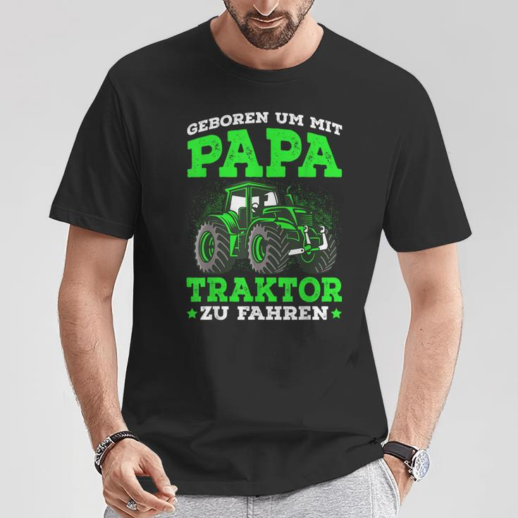 'Geboren Um Mit Papa Trktor Zu Fahren' German Language T-Shirt Lustige Geschenke