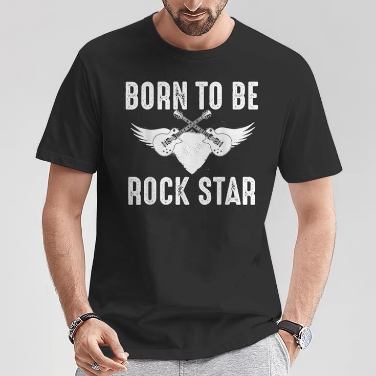 Geboren Um Rockstar Zu Werden T-Shirt Lustige Geschenke