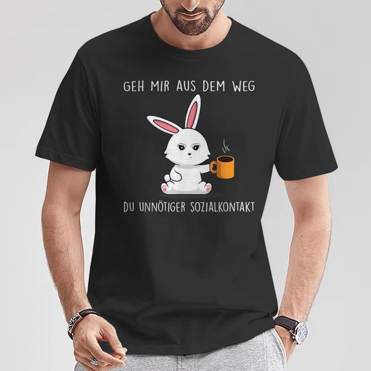 Geh Mir Aus Dem Weg Du Unnötiger Sozialkontakt German S T-Shirt Lustige Geschenke