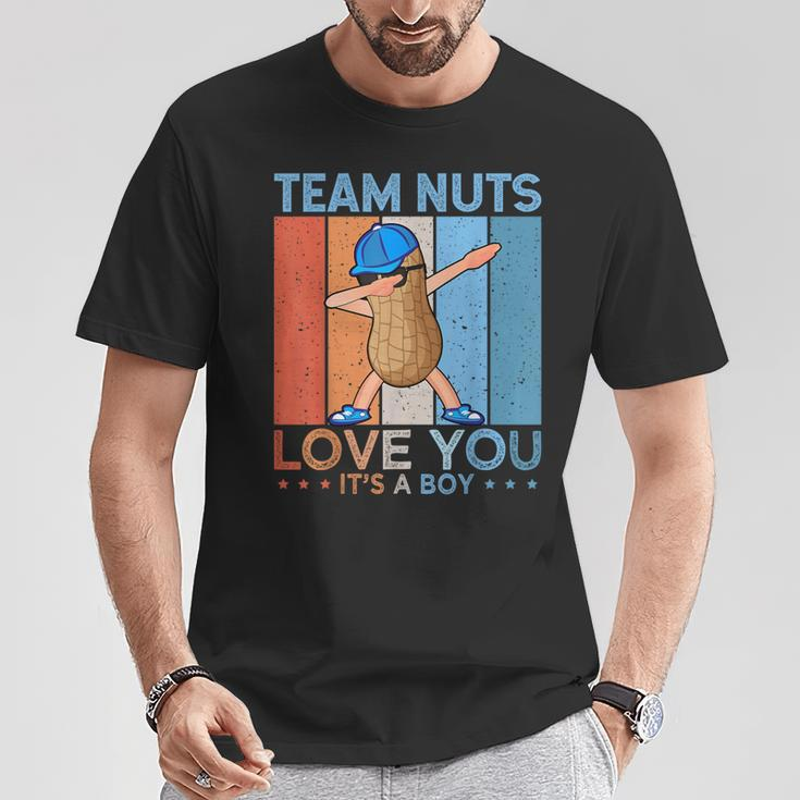 Gender Reveal Team Nuts Team Boy Retro Vintage T-Shirt Lustige Geschenke