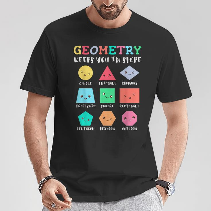 Geometry Keeps You In Shape Geometric Shapes T-Shirt Unique Gifts