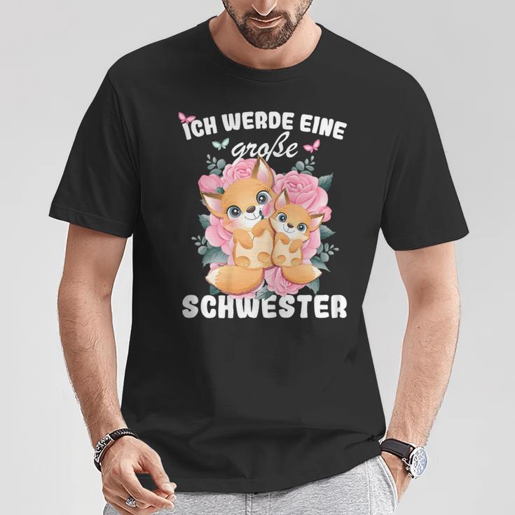 German Announcement Ich Werde Große Schwester S T-Shirt Lustige Geschenke