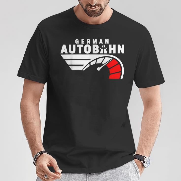 German Autobahn Highway No Speed Limit Racing T-Shirt Unique Gifts