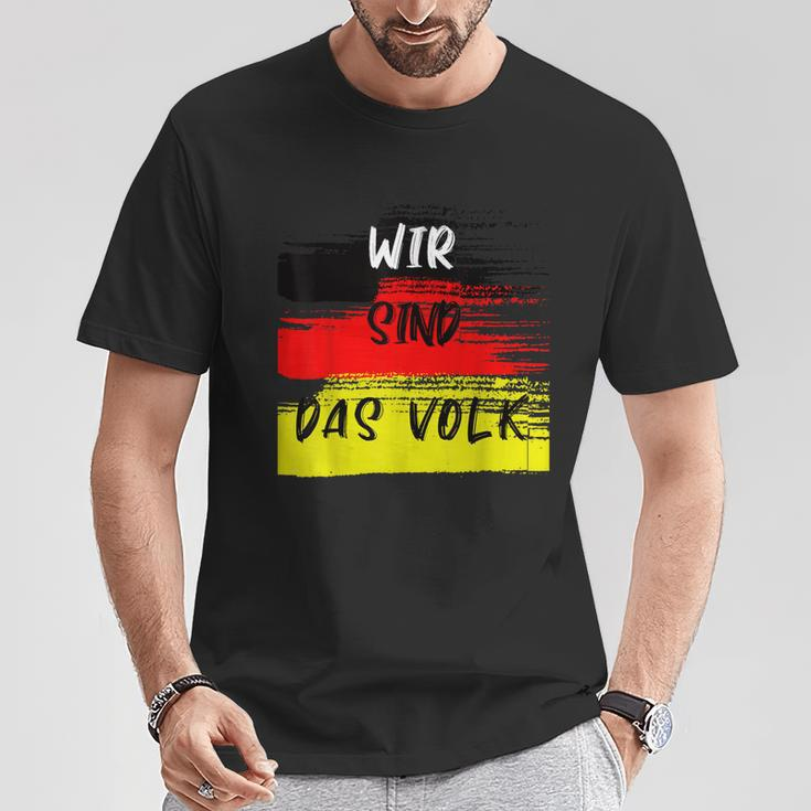 With German Flag Wir Sind Das Volk Gray T-Shirt Lustige Geschenke