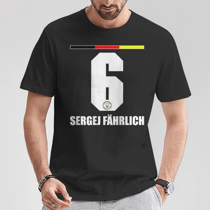 Germany Sauf Jersey Sergej Fährlich Sauf Legend T-Shirt Lustige Geschenke