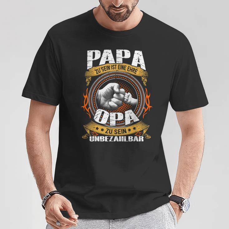Geschenk Papa Zu Sein Ist Eine Ehre Opa Zu Sein Unbezahlbar T-Shirt Lustige Geschenke