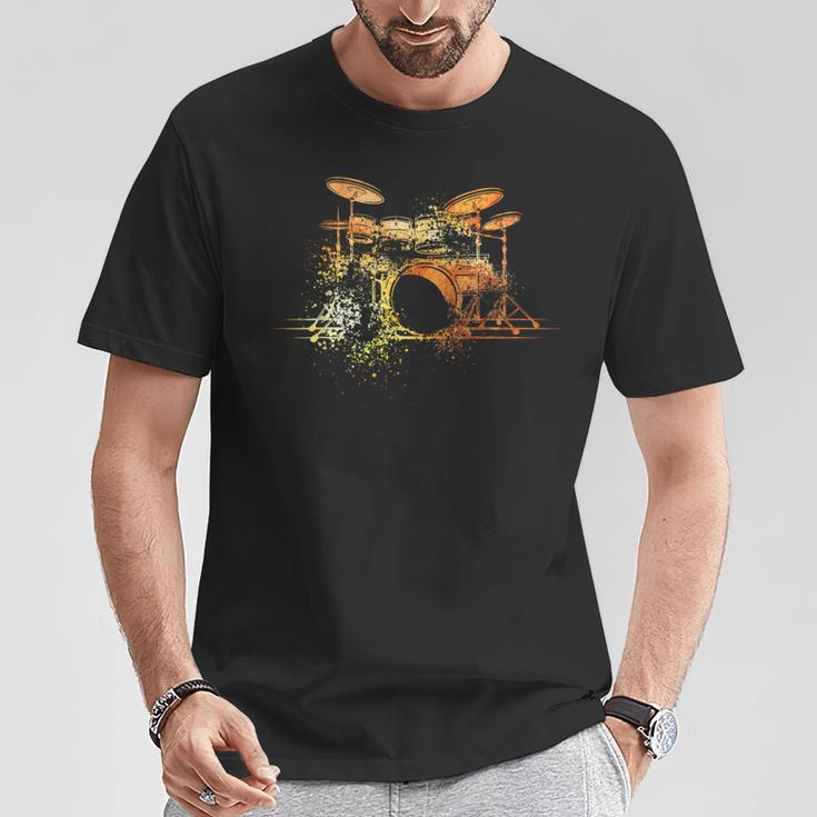 For Drummers Drumsticks Vintage Drum Kit T-Shirt Lustige Geschenke