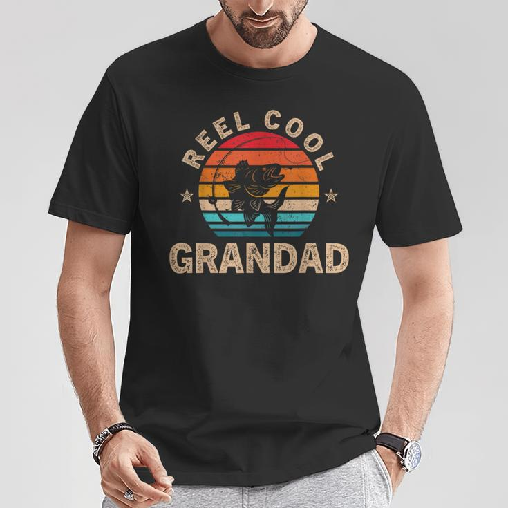 For Fathers Day Reel Cool Grandad Fishing T-Shirt Unique Gifts
