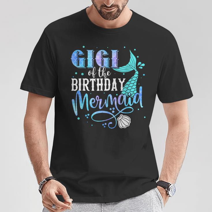 Gigi Of The Birthday Mermaid Family Matching Party Squad T-Shirt Funny Gifts