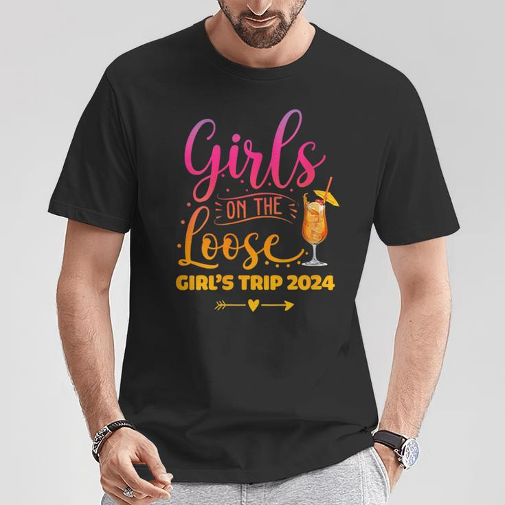 Girls On The Loose Tie Dye Girls Weekend Trip 2024 T-Shirt Funny Gifts