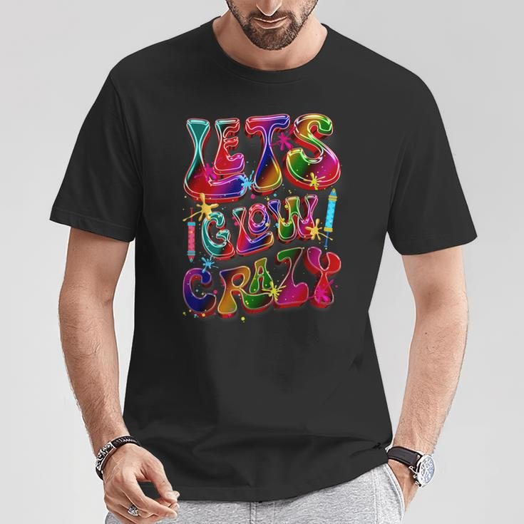 Lets A Glow Crazy Retro Colorful Quote Group Team Tie Dye T-Shirt Unique Gifts