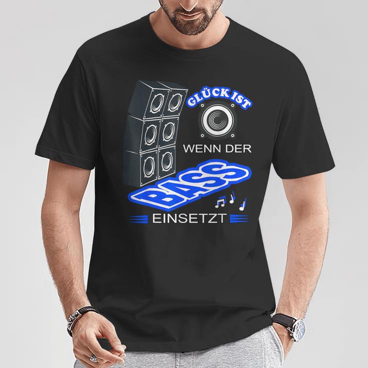 Glück Ist Wenn Der Bass Insert T-Shirt Lustige Geschenke