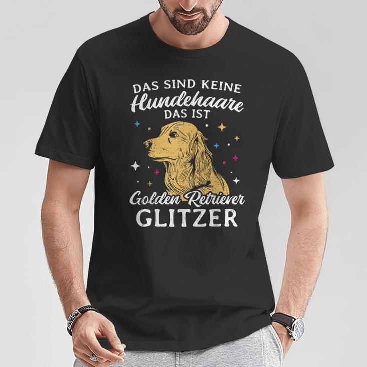 Golden Retriever Glitter Dog Holder Dog Owners T-Shirt Lustige Geschenke