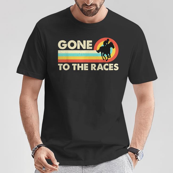 Gone To The Races Retro Loves American Quarter Horse Racing T-Shirt Unique Gifts