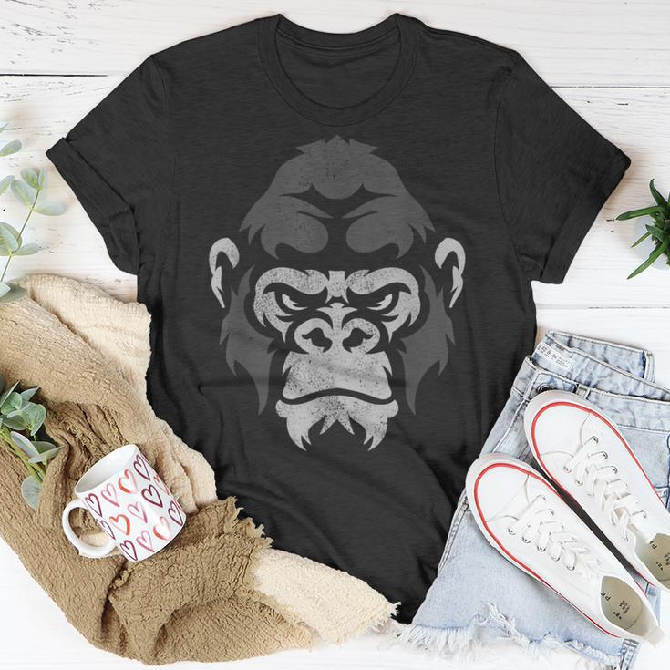 Gorilla Face Intelligent Apes Largest Primates Gorilla T-Shirt Unique Gifts