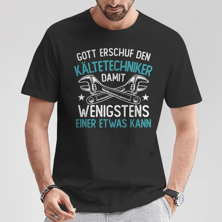 Gott Erschuf Den Kalttechnik Gott T-Shirt Lustige Geschenke