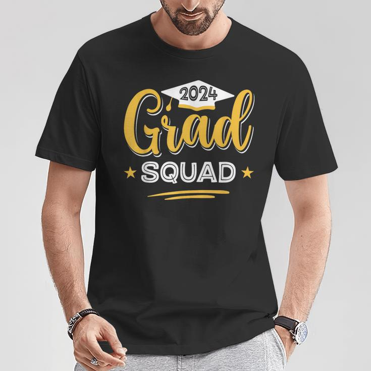 Grad Squad 2024 Matching Family Graduation Senior School T-Shirt Personalized Gifts