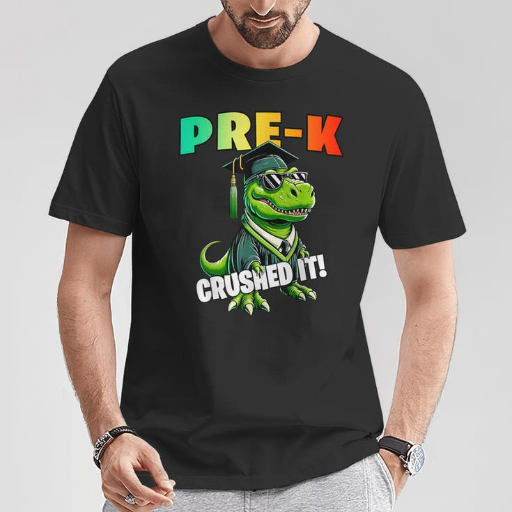 Graduation Pre-K DinosaurRex Crushed It Boys Grad T-Shirt Unique Gifts
