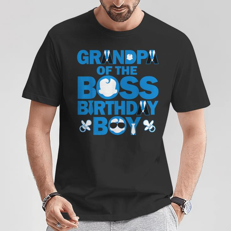 Grandpa Of The Boss Birthday Boy Baby Family Party Decor T-Shirt Unique Gifts