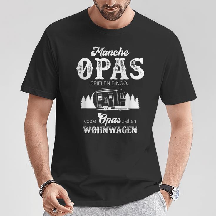 Grandpa Camping Slogan Cool Opas Ziehen Wohnwagen T-Shirt Lustige Geschenke