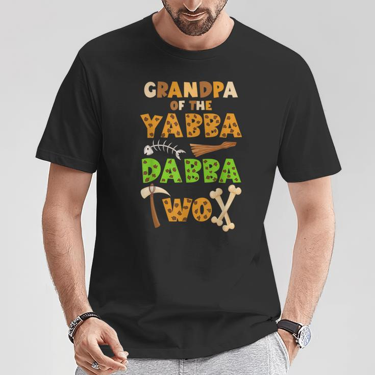 Grandpa Of The Yabba Dabba Two Ancient Times 2Nd Birthday T-Shirt Unique Gifts