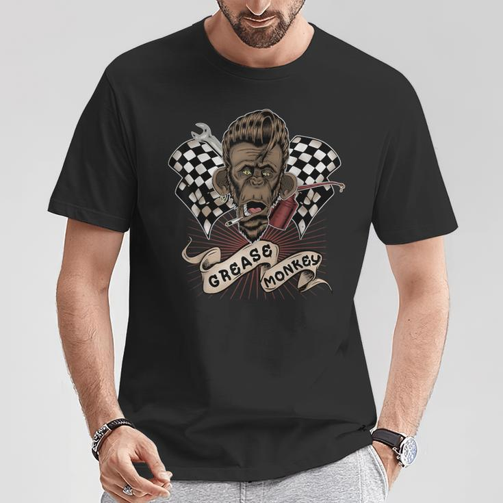 Grease Monkey Rockabilly Style Mechanic T-Shirt Unique Gifts