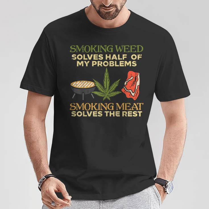 Grilling Solves Half Problems Meat Bbq Barbecue Men T-Shirt Unique Gifts