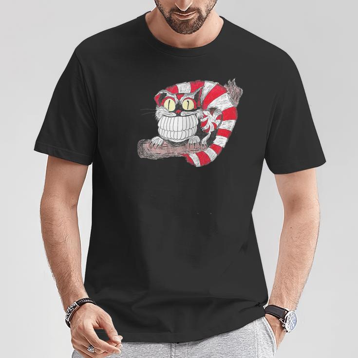 Grinning Cheshire Cat Fantasy T-Shirt Unique Gifts