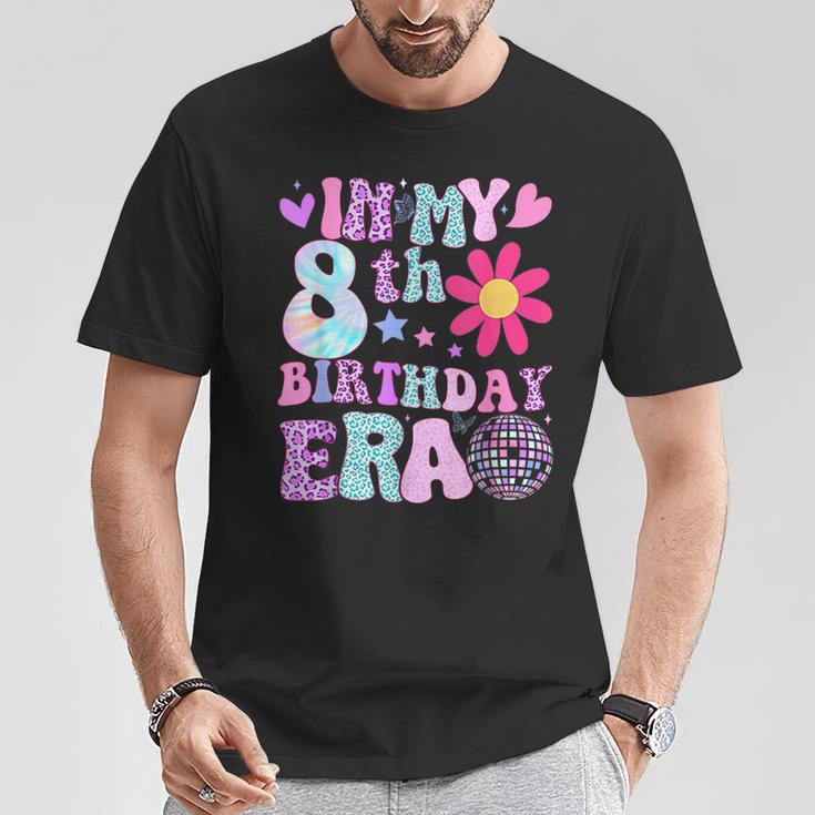 Groovy In My 8Th Birthday Era 8 Years Old T-Shirt Unique Gifts