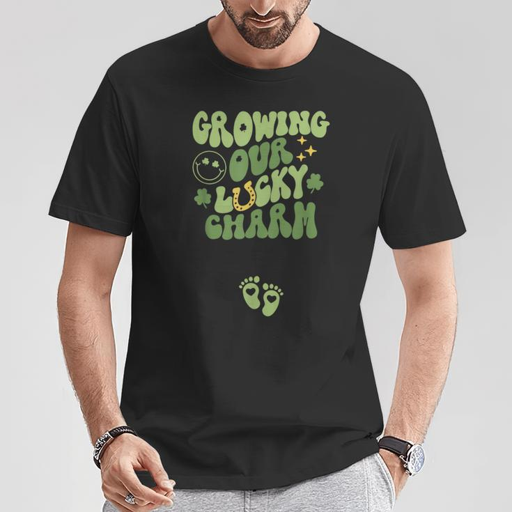 Growing Our Lucky Charm St Patrick's Day Pregnancy Maternity T-Shirt Funny Gifts
