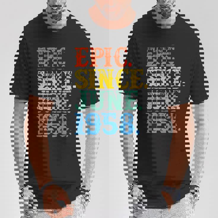 Grunge Epic Since June 1958 Birth Year Born Legendary Gifts T-Shirt Personalized Gifts