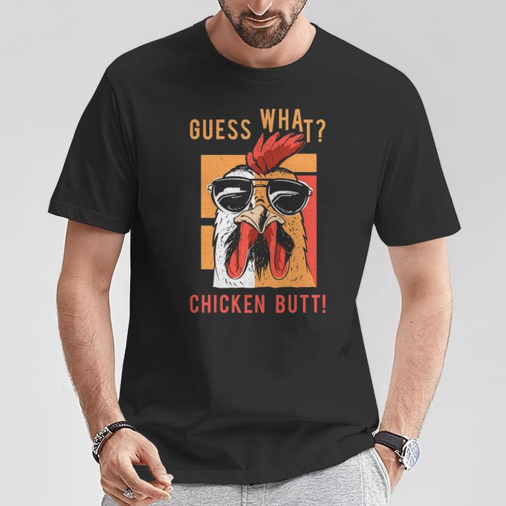 Guess What Chicken Butt Dad Siblings Friends Humor T-Shirt Unique Gifts