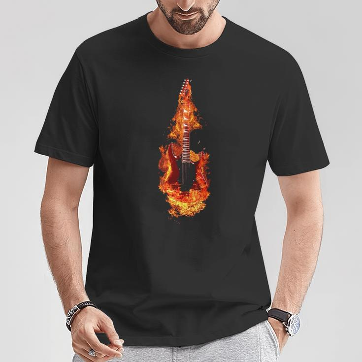 Guitar Fire T-Shirt Unique Gifts