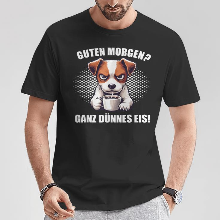 Guten Morgen Ganz Dünne Eis Jack Russell Terrier Dog T-Shirt Lustige Geschenke