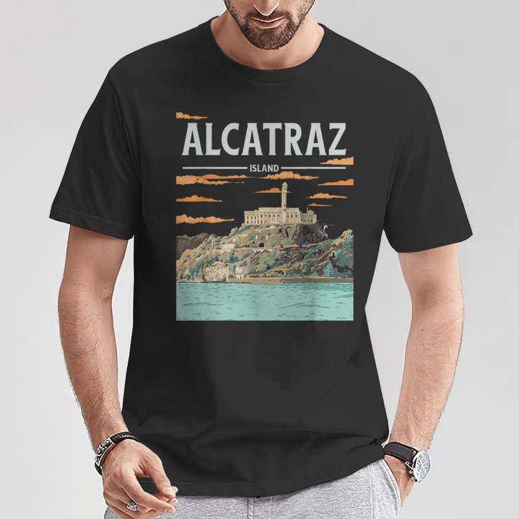 Hand-Drawn Alcatraz T-Shirt Lustige Geschenke