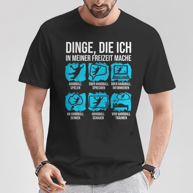 Handball Dinge Die Ich In Meiner Freizeit Mache T-Shirt Lustige Geschenke